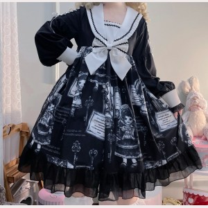 Darkness Doll Gothic Lolita Style Dress OP (WS70)